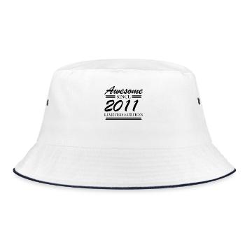 2011 - Born 2011 - Year of birth 2011 - Bucket Hat - white/navy - Front