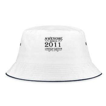 2011 - Bucket Hat - white/navy - Front
