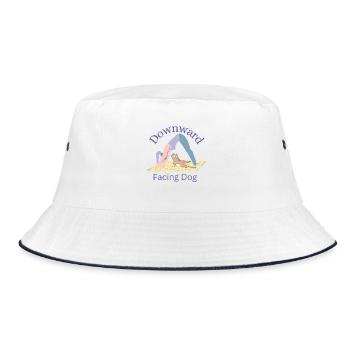 Downward Facing Dog - Yoga Tea - Bucket Hat - white/navy - Front
