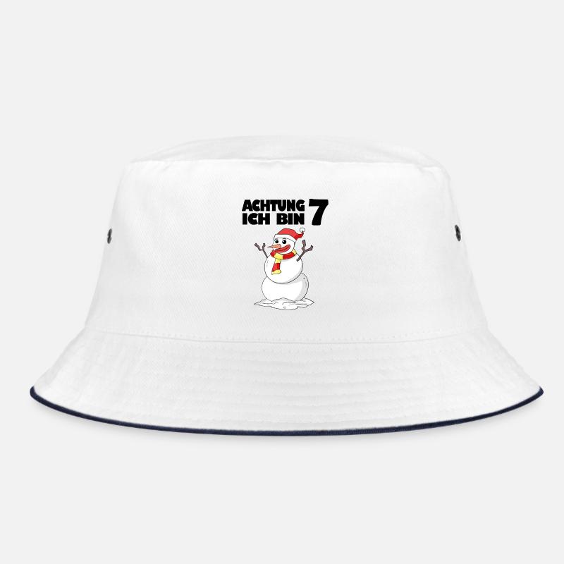 7.Geburtstag 7 Jahre alt Schneemann Geschenk Bucket Hat