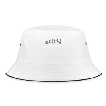 Gymnast Turner Evolution of the gymnast - Bucket Hat - white/navy - Front