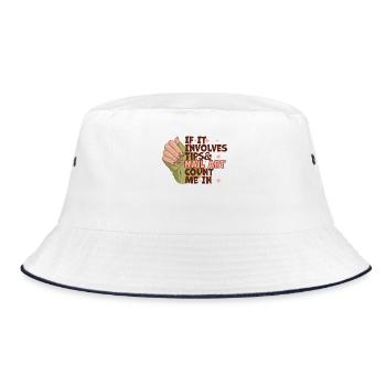 If It Involves Tips and Nailart Nageltante - Bucket Hat - white/navy - Front