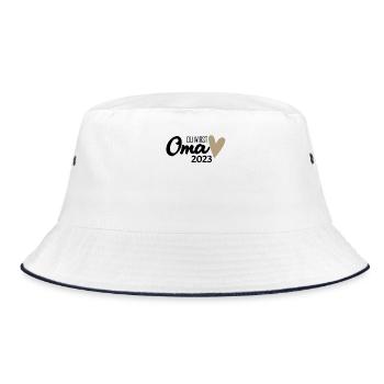 Oma 2023 - Werdende Oma 2023 - Bucket Hat - Weiß/Navy - Vorne