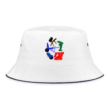 Paver tools - Bucket Hat - white/navy - Front