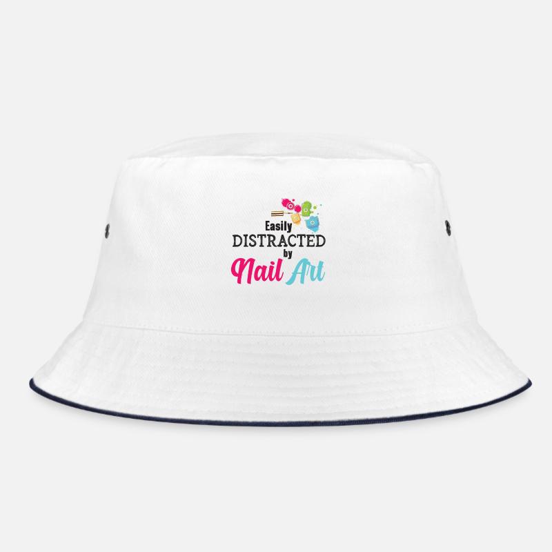 Easily distracted by Nail Art Nail Tech Bucket Hat