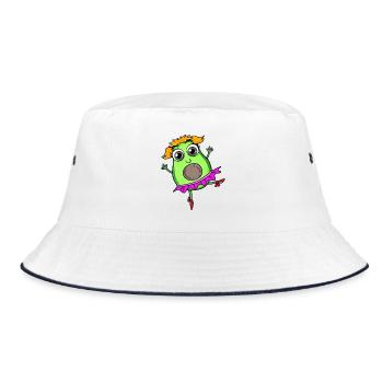 Avocado Tanz Tanzen - Bucket Hat - Weiß/Navy - Vorne