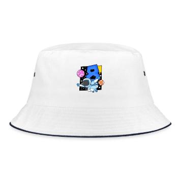 8 years old Young astronaut - Bucket Hat - white/navy - Front