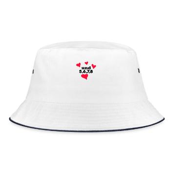 Tanzen Tanz Tanzkurs Rhythmus - Bucket Hat - Weiß/Navy - Vorne