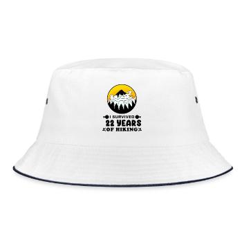 22nd Birthday Wanderer 22 years old - Bucket Hat - white/navy - Front