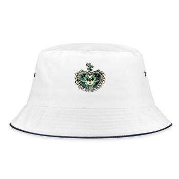The wise and wonderful owl girl - Bucket Hat - white/navy - Front