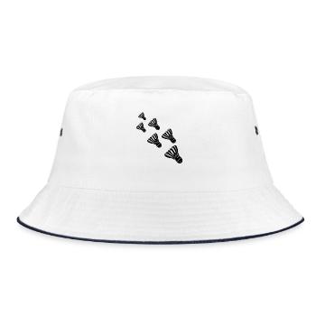 Badminton - Bucket Hat - Weiß/Navy - Vorne