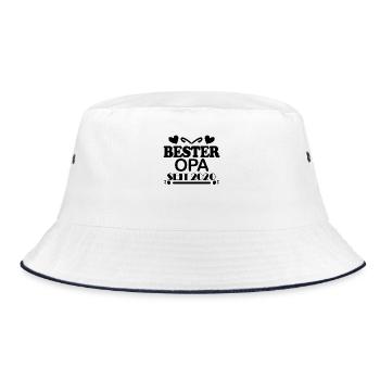 Bester Opa seit 2020 - Bucket Hat - Weiß/Navy - Vorne