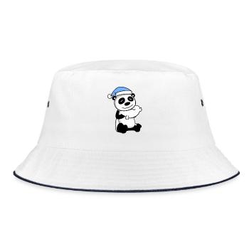 Panda - Bucket Hat - white/navy - Front