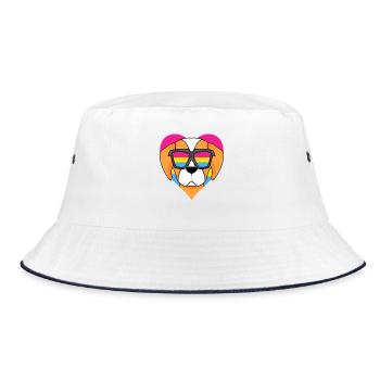 Pansexual Dog Epagneul Breton Heart Gift - Bob - blanc/marine - Devant