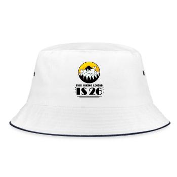 26th birthday mountains 26 years old mountain hiking - Bucket Hat - white/navy - Front