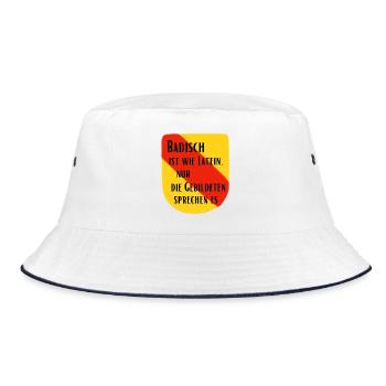 Badisch ist wie Latein - Bucket Hat - Weiß/Navy - Vorne