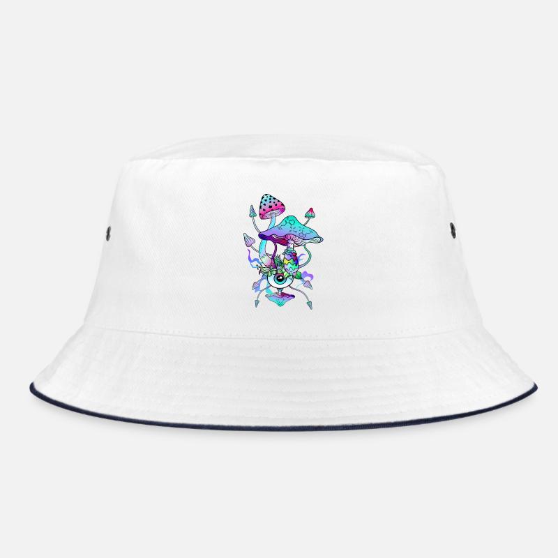 Psytrance Psychedelic Mushrooms Bucket Hat