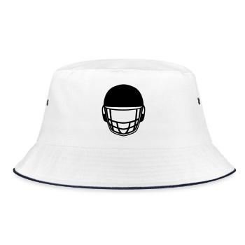 Logo du casque de cricket - Bob - blanc/marine - Devant