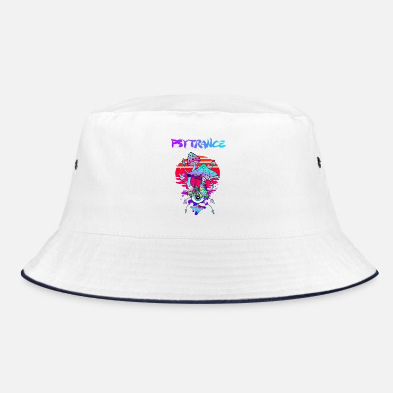 Psytrance Psychedelic Magic Mushrooms Bucket Hat