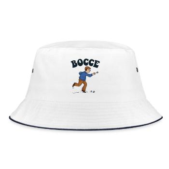 Bocce Spruch Bocce Ball mit Jack Bocci Game Bocce - Bucket Hat - Weiß/Navy - Vorne