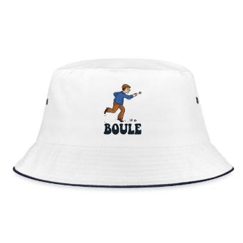 Boules player Boules ball for Bouler Petanque Boule - Bucket Hat - white/navy - Front