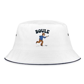 Boules player Boules ball for Bouler Petanque Boule - Bucket Hat - white/navy - Front