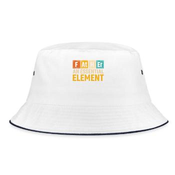 Father An Essential Element Period Father s Day - Bucket Hat - Weiß/Navy - Vorne