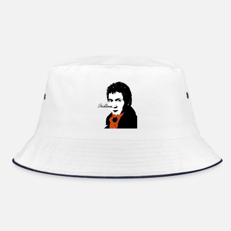 Beethoven - Bucket Hat - Weiß/Navy