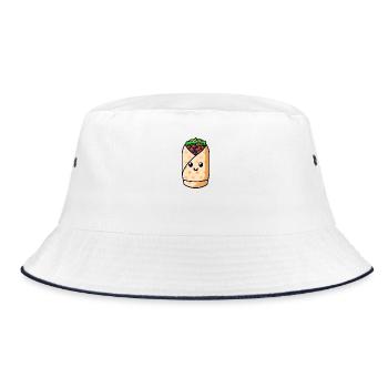 Sweet Kawaii Kebab Wrap - Bucket Hat - white/navy - Front