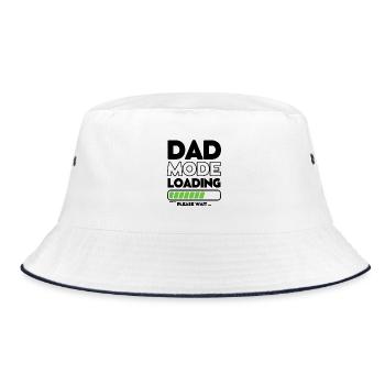 Loading soon daddy - DAD mode loading - Bucket Hat - white/navy - Front