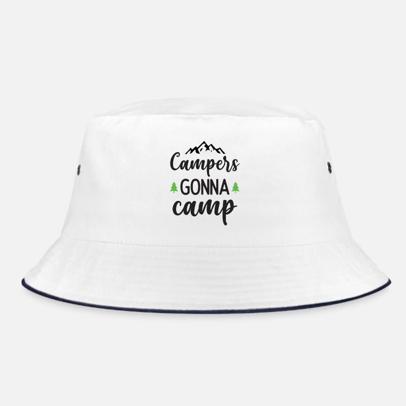 Camper auf dem Weg zum Camp Bucket Hat