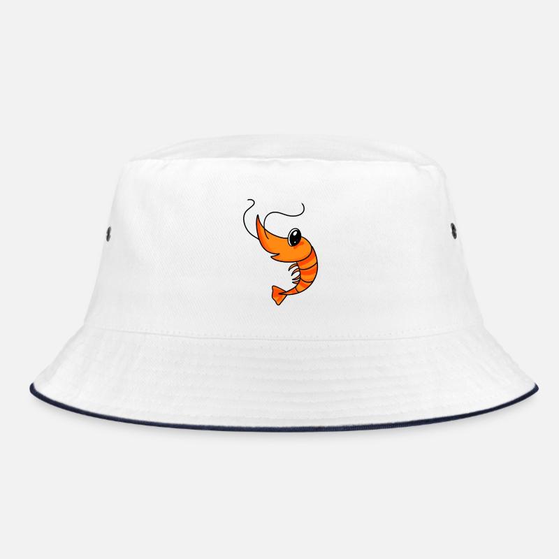 Garnele Garnelen - Bucket Hat - Weiß/Navy