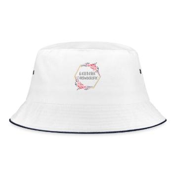 Weltbeste Dachdeckerin Dachdeckerei Beruf Geschenk - Bucket Hat - Weiß/Navy - Vorne