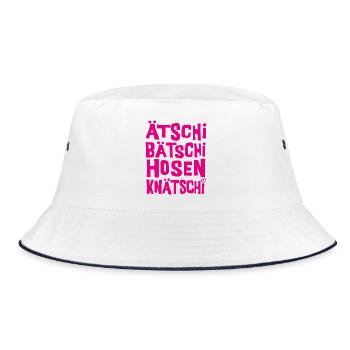Ätschi Bätschi Hosen Knätschi - Bucket Hat - Weiß/Navy - Vorne