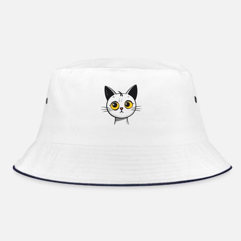 Cute sad cartoon cat Bucket Hat
