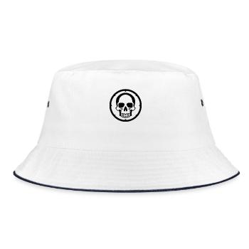 Symbole tribal: Crâne simple - Bob - blanc/marine - Devant