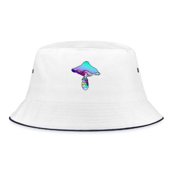 Champignon Psychédélique - Champignon Arc-en-ciel - Bob - blanc/marine - Devant