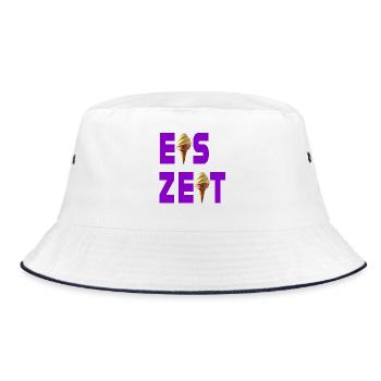 Eiszeit violet - Bucket Hat - Weiß/Navy - Vorne