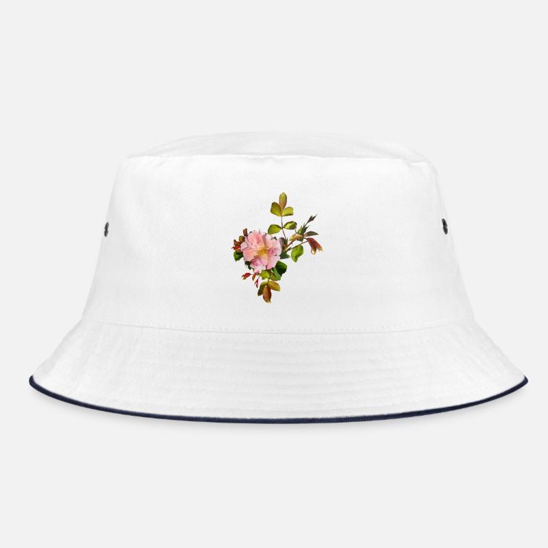 Delicate Pink Rose Blossom Bucket Hat