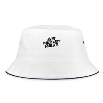 Nicht Despektierlich Gemeint - Bucket Hat - Weiß/Navy - Vorne