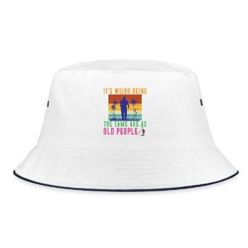 Irreverent Word of Young Elder - Bucket Hat - white/navy - Front