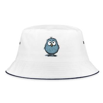 ein süßer lustiger Vogel - Bucket Hat - Weiß/Navy - Vorne
