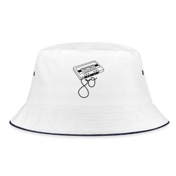 80s - Bucket Hat - white/navy - Front