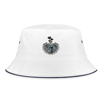Dark Christmas - Bucket Hat - white/navy - Front