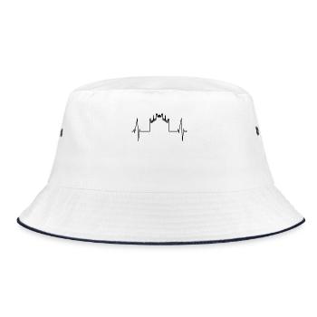 Milan Skyline Italie Heartbeat Fan Love Milano - Bob - blanc/marine - Devant
