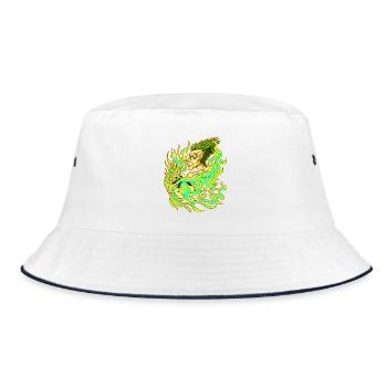 Weiße Magie - Bucket Hat - Weiß/Navy - Vorne