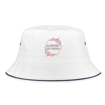 Dolmetscherin Übersetzerin Dolmetschen Geschenk - Bucket Hat - Weiß/Navy - Vorne