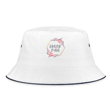 Österreich Graz Mädchen Heimat Geschenk - Bucket Hat - Weiß/Navy - Vorne