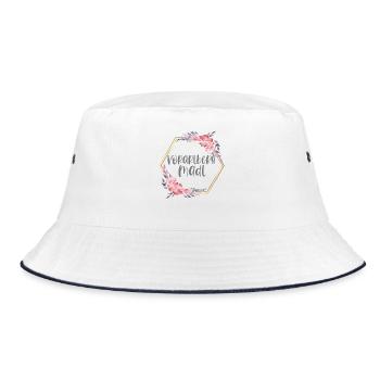 Vorarlberg Österreich Madl Berge Geschenk - Bucket Hat - Weiß/Navy - Vorne