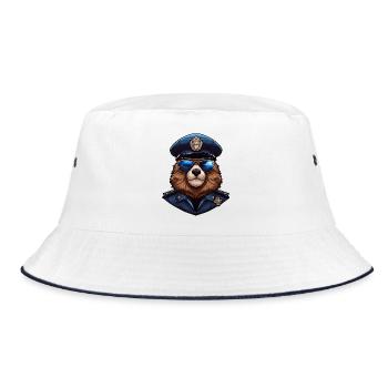 Marmots Police - Bucket Hat - white/navy - Front